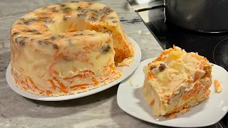 Gelatina de Zanahoria 🥕 con queso y Piña 🍍 deliciosa