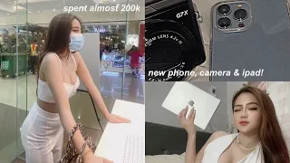 VLOG: bought the new iphone 13 pro max + new camera & ipad! *literally spent almost 200k*