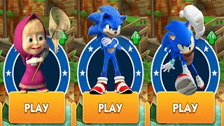 Sonic Dash - MOVIE SONIC vs Little MASHA Run vs Sonic Boom: SONIC Android Gameplay