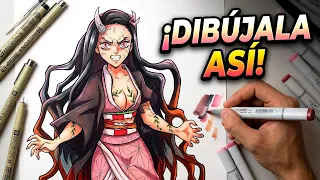 Cómo Dibujar a NEZUKO (Forma Demonio Avanzada) Paso a Paso 👹 Demon Slayer