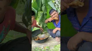 জঙ্গলে হারিয়ে যাওয়ার তৃতীয় দিন। জঙ্গলে গিয়ে মাংস রান্নার রেসিপি। Easy way to cook goat leg meat.