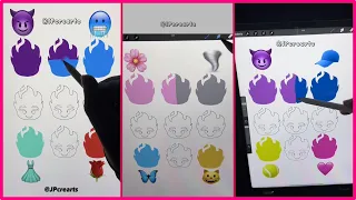 Emoji Color Mixing Palette Ember Elemental