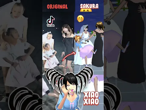 Xiao Xiao Kick- Original VS Meme 🤣 #sakuraschoolsimulator #shorts #tiktok #funny #meme #fyp #viral
