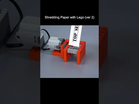 Shredding paper with Lego (ver 2) #shorts