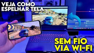 Como Espelhar tela do Celular no PC! ( Sem fio e sem Programas )