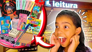 COMPRANDO MEU MATERIAL ESCOLAR 2023 NA LIVRARIA LEITURA!!