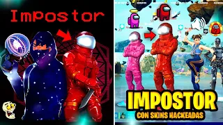 ENTRO CON SKINS DE AMONG US A LA MODALIDAD "IMPOSTOR" Y ASI REACCIONARON 🐀😱