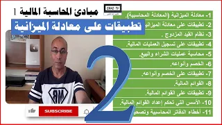 مبادئ المحاسبة المالية 1 - الفيديو الثاني : تطبيقات على معادلة الميزانية