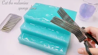 【ASMR】✂️3段シャキシャキメラミンスポンジスライムを切る🔪【音フェチ】Cut the melamine sponge slime 멜라민 스펀지슬라임을 잘라