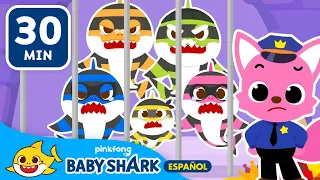 ¿Quién robó? | Jugando al Escondite con la Familia Tiburón Ladrona y Más | Baby Shark en español