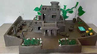 How to build miniature clay house | clay ideas | easy clay house | DIY how to make miniature house