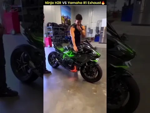 Kawasaki Ninja H2R VS Yamaha R1 in Exhaust Sound 🔥?|#shorts #bike