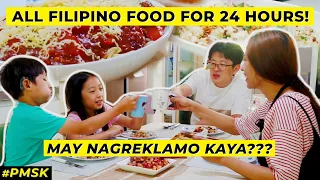EATING ONLY FILIPINO FOOD FOR A DAY | PINOY STYLE SPAGHETTI NASAID SA SARAP!