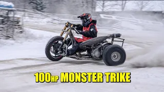 100hp Monster Trike on snow