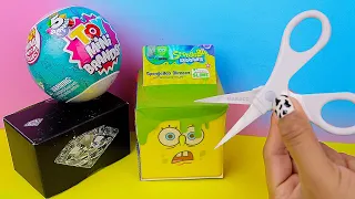 Abriendo DIAMANTES de TIKTOK con DINERO! Lo mas Viral Mini Brands, Bob Esponja y Mas! #Shorts