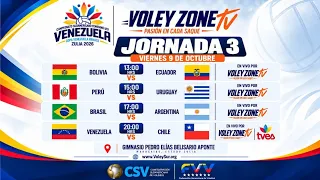 JORNADA 3 || 09/10 || CAMPEONATO SUDAMERICANO U19 FEMENINO DE VOLEIBOL VENEZUELA 2026.