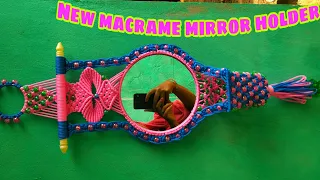 Diy macrame mirror wall hanging, mirror holder , full hindi tutorial