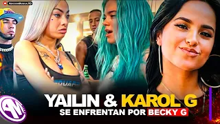 Caliente!! Yailin Enfrenta de ''FRENTE'' a Karol G en defensa de Anuel una vez mas Becky G  lo hace