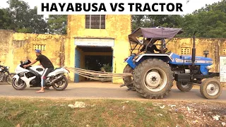 HAYABUSA VS TRACTOR TUG OF WAR 😱