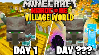 100 Days Hardcore in a Village Only World As a Ravager to Beat Minecraft