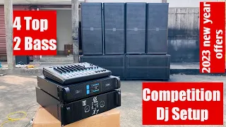 FULL DJ SETUP PRICE 4 TOP,2 DUAL BASS,2 DJ AMPLIFIER,DJ MIXER 2023