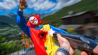 DISPARAMOS AL PAYASO ASESINO !! *viene con el Zombie* Exi