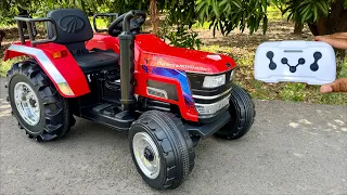 RC Mahindra Novo605D Tractor Unboxing & Testing | Biggest Remote Control Ride on Tractor |Jmv toys🔥🔥