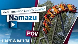 Intamin Multi Dimension Launch Coaster "Namazu" POV @ Vulcania, France