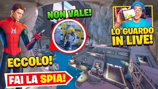 SPIO IL NASCONDIGLIO di MON3Y DALLA SUA LIVE nel NASCONDINO CON LA SPIA nella NUOVA CVERNA CELATA