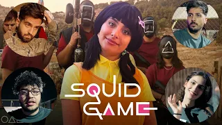 اكبر لعبة الحبار SQUID GAME مع اليوتيوبرز🦑😈