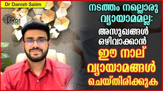 932: നടത്തം നല്ലൊരു വ്യായാമമല്ല : അസുഖങ്ങൾ ഒഴിവാക്കാൻ നാല് വ്യായാമങ്ങൾ|4 Exercises to avoid diseases