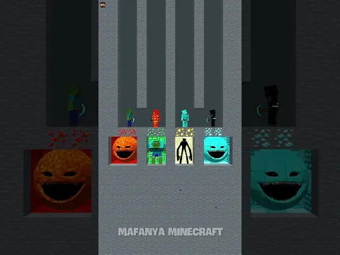 😱 HELP HEROBRINE TAKE LAVA MOON AND ZOMBIE WITH ENDERMAN 😱 #minecraftshorts #herobrine #shorts