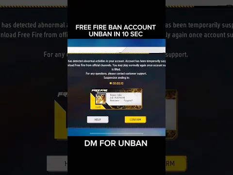 how to unban free fire I’d #freefireban #shorts