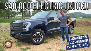 The 2022 Ford F-150 Lightning Pro Is A Crazy Affordable Electric Work Truck