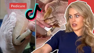 Foot doctor reacts to CRAZIEST pedicure TikToks