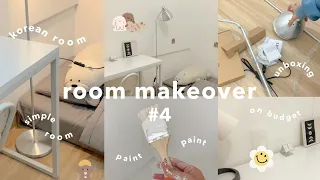 room makeover #4 🪴 : unboxing , simple room , korean room , on budget🤩