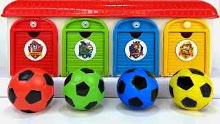 Satisfying ASMR Garage | How to Make Squishing Balls with Rainbow Beads and Princesses in 4 Colors