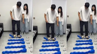Family Balloon Stomp Challenge #Funny #Comedy #Fun #FunnyShorts #FunnyFails #FunnyGames