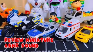 3 minutes Satisfying and review Miniature Taxi, Ambulance, Police car ,Police motobike | ASMR Videos