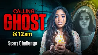👻Calling GHOST at 12 AM😰 | Cried alone🫨 | Veetla Yaarume ella😨 Scary Challenge😱