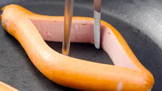 ¡Separa las salchichas así durante 30 segundos! ¡Nunca querrás otra cosa para desayunar!