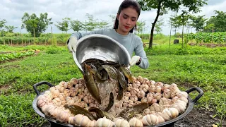 Amazing cooking wash fish with garlic deep fried recipe