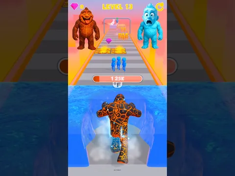 OMG! FIRE MAN VS ICE MAN CRAZIEST FIGHT EVER! 🔥🤯 LAVA MAN 3D #gaming #shorts #shortfeed #viralshorts
