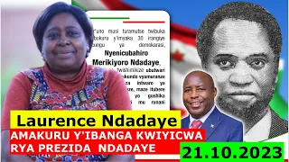 #IGICE_1 Bwambere Laurence Ndadaye abivuze || nyuma y'imyaka 30 Prezida Melchior Ndadaye yishwe
