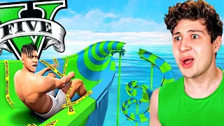 SALTANDO de TODOS los TOBOGANES de GTA 5! 🌊😱 (Película)