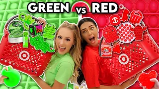 RED VS GREEN FIDGET SHOPPING AT TARGET with PurpleStars02!!💚🍉❤️
