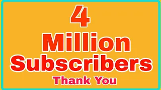 4 MILLION SUBSCRIBERS (Family) Thank you dear friends 💖🎉🎉💖