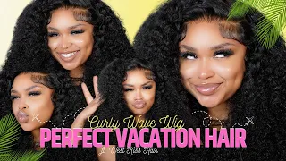 THE PERFECT VACATION HAIR | West Kiss Hair | Pre Plucked Curly Wave HD Lace Wig x Shanorri Avonté