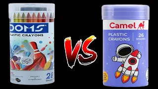 Doms plastic crayons vs Camel plastic crayons #unboxing #trending #viral