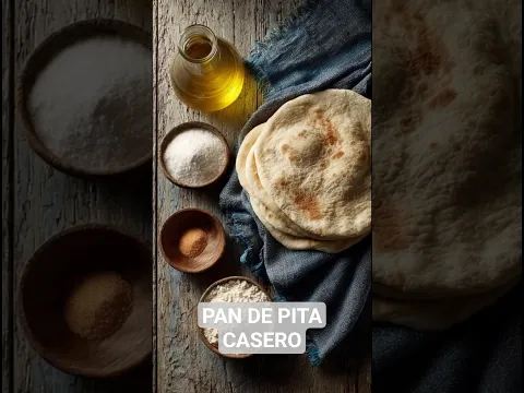Pan Pita Casero Fácil | Al Horno o en Sartén | Receta Paso a Paso